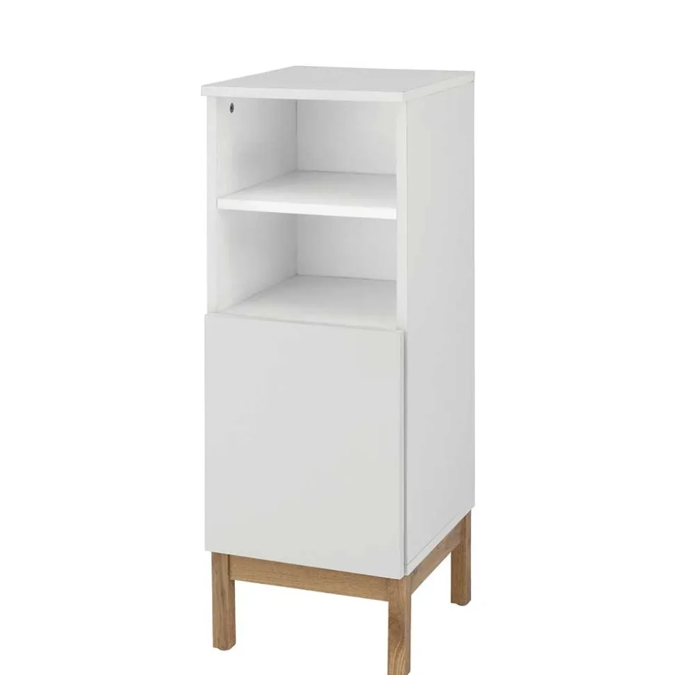 Badezimmer Unterschrank in Weiß mit Wildeiche - Speccia