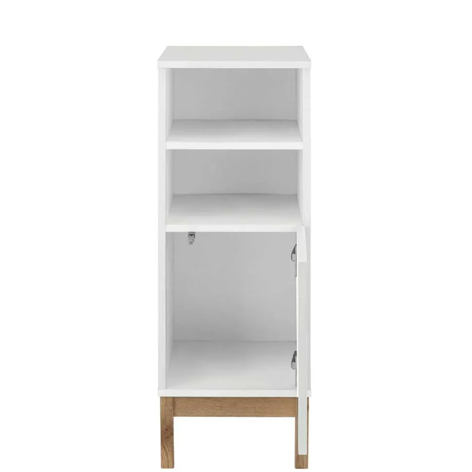 Badezimmer Unterschrank in Weiß mit Wildeiche - Speccia