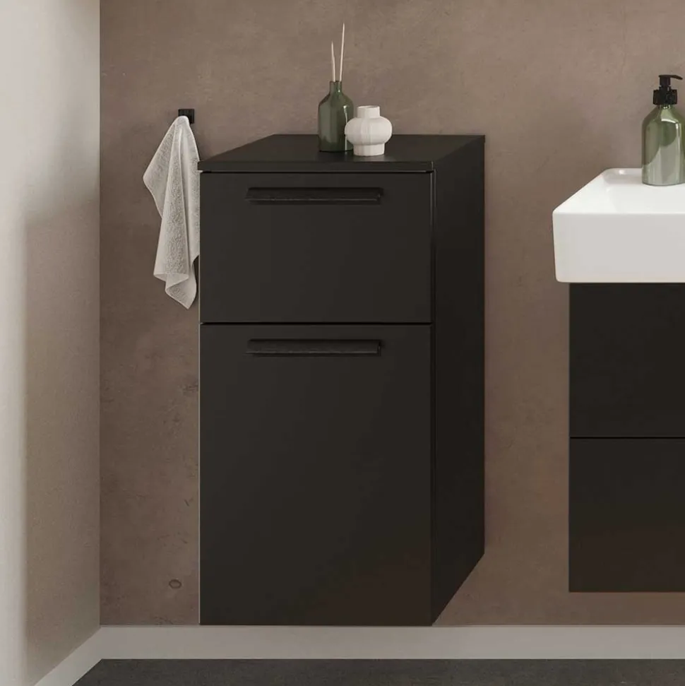 Badezimmer Unterschrank in Schwarz - Ostoro