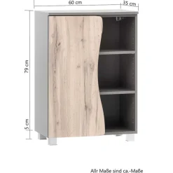 Badezimmer Unterschrank mit Baumkante - Tofias