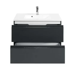 Badezimmer Waschtisch Blaxin in Anthrazit Hochglanz