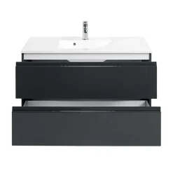 Badezimmer Waschtisch Blaxin in Anthrazit Hochglanz