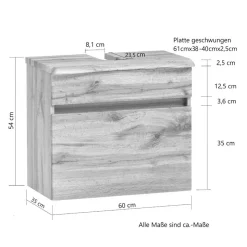 Badezimmerblock Schrank Set - Agiruan (vierteilig)