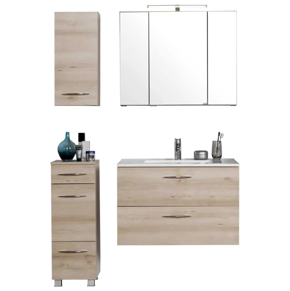 Badezimmermöbel in Buche - Mabeca (vierteilig)