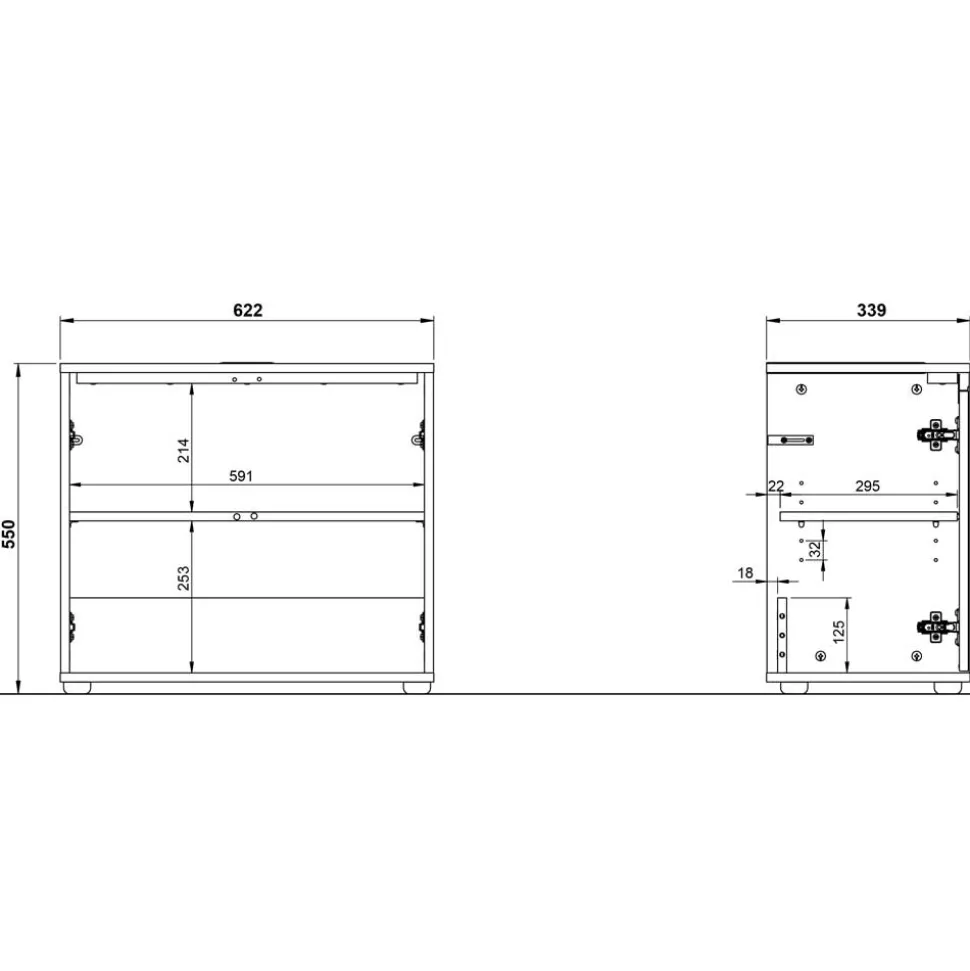 Badezimmermöbel Kombi in Dunkelgrau - Rufu (fünfteilig)