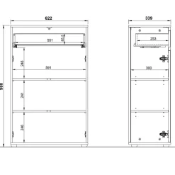 Badezimmermöbel Kombi in Dunkelgrau - Rufu (fünfteilig)