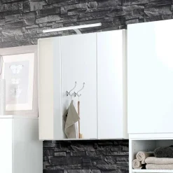 Badezimmermöbel Set Concetada mit 3D Spiegelschrank (dreiteilig)