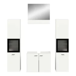 Badezimmermöbel-Kombi in Weiß - Harmone (vierteilig)