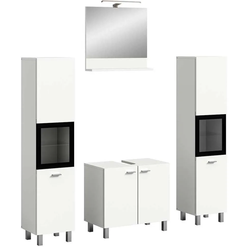 Badezimmermöbel-Kombi in Weiß - Harmone (vierteilig)