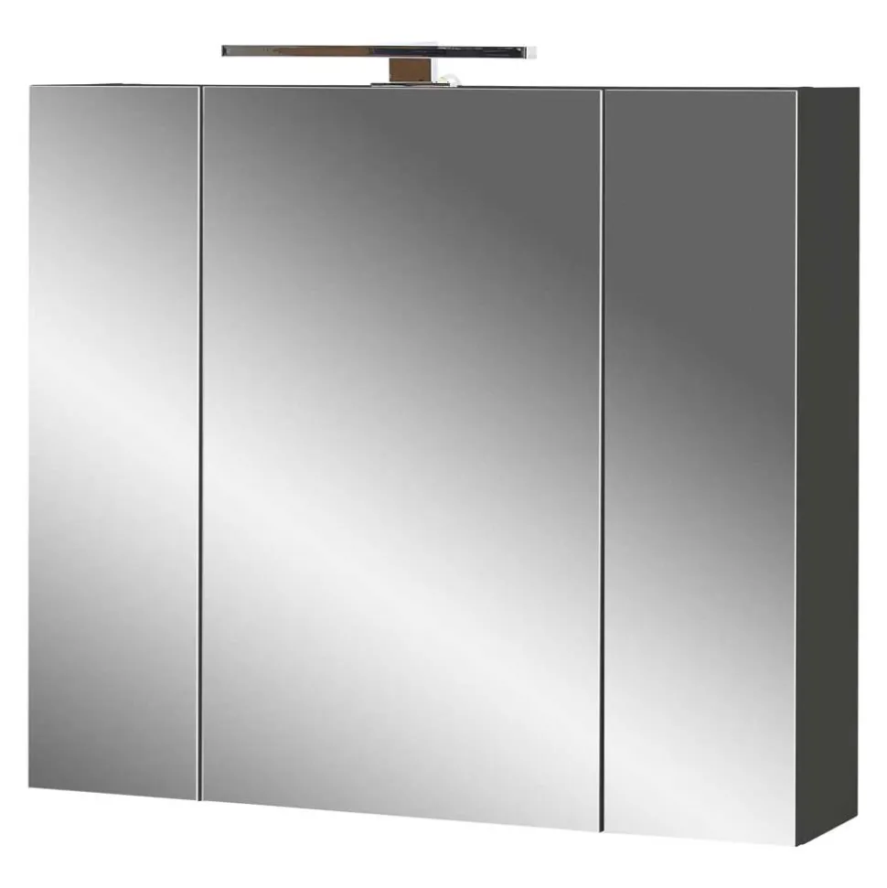 Badezimmermöbel-Set in Dunkelgrau - Quado (dreiteilig)