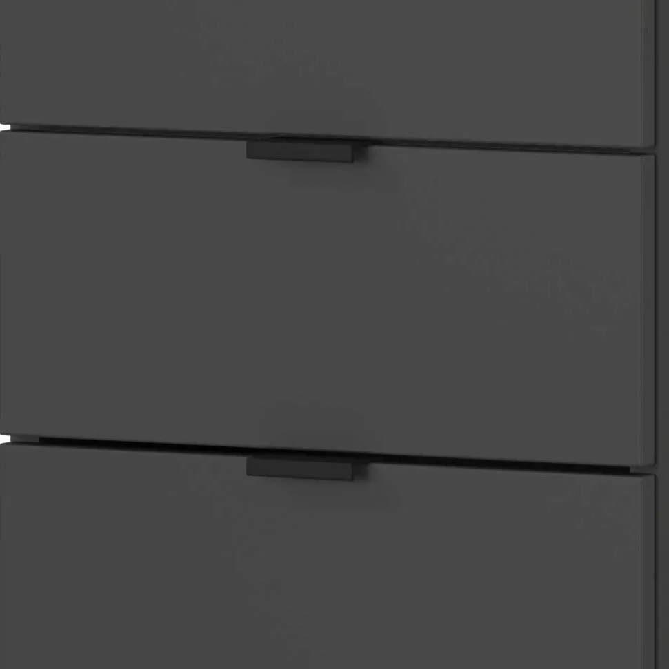 Badezimmermöbel-Set in Dunkelgrau - Quado (dreiteilig)