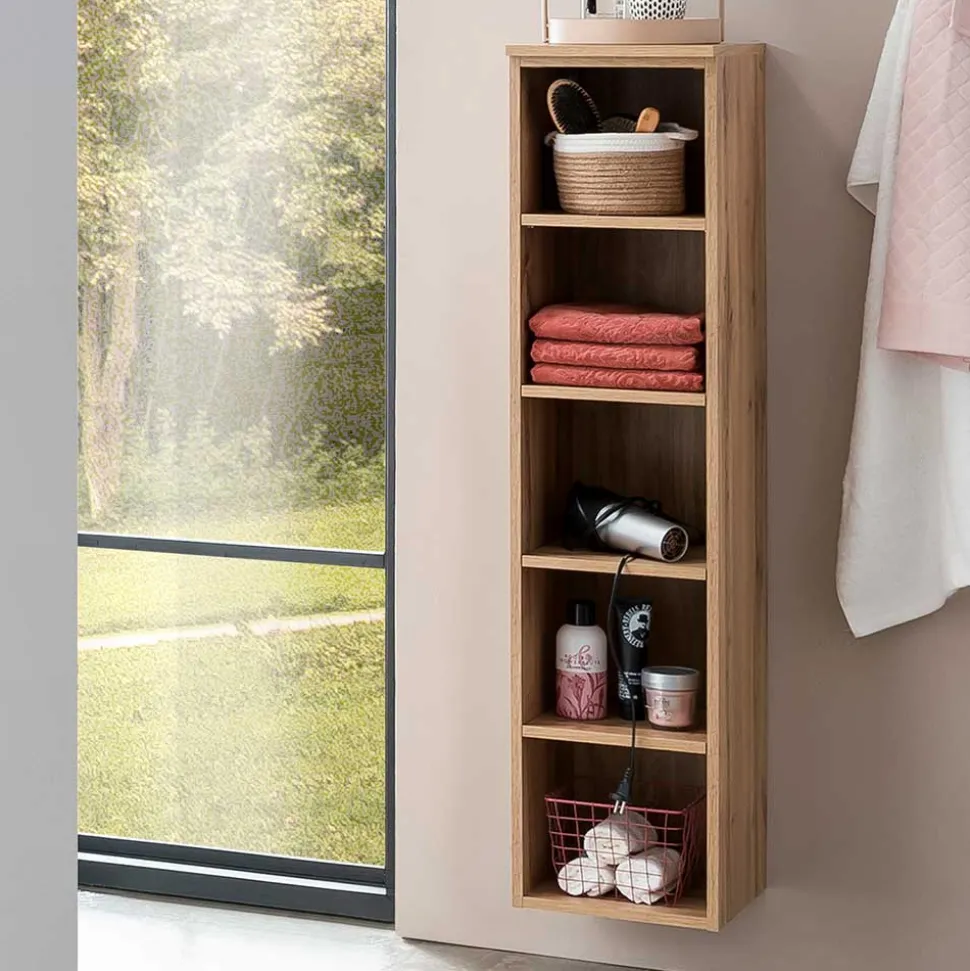 Badezimmerregal im Wildeiche Holz Look - Tofias