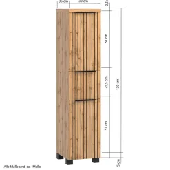 Badmöbel Ausstattung in modernem Design - Crystoga (vierteilig)