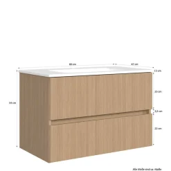 Badmöbel Block Einzelmöbel Set - Leitha (fünfteilig)