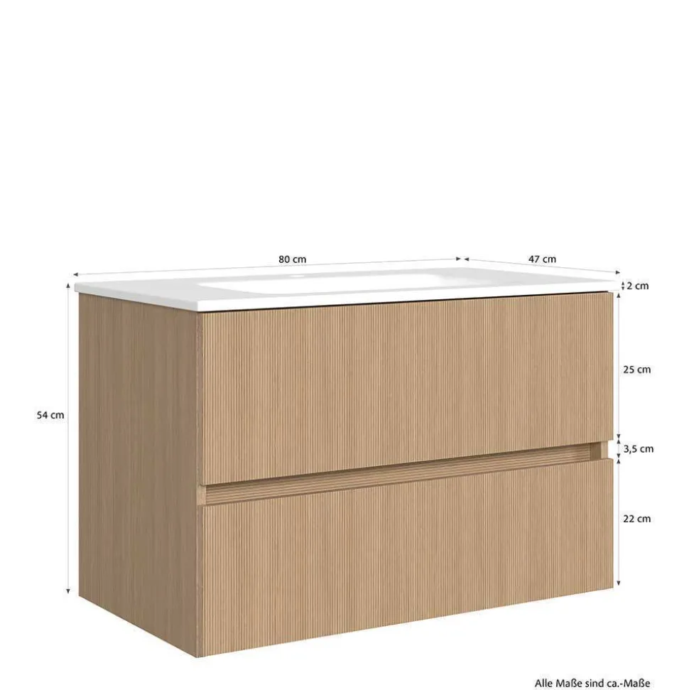 Badmöbel Block Einzelmöbel Set - Leitha (fünfteilig)