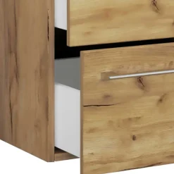 Badmöbel Einrichtungsset - Holz Look - Karin (vierteilig)