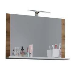 Badmöbel in Weiß & Wildeiche Honig - Cabarete (vierteilig)