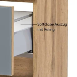 Badmöbel Kombination in Grau Glas - Anviletca (fünfteilig)