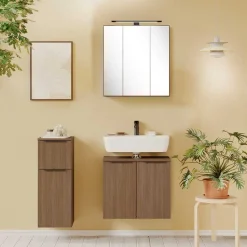 Badmöbel Kombination in Holzdekor - Ucaida (dreiteilig)