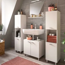 Badmöbel Kombination in Weiß - Harmone (vierteilig)