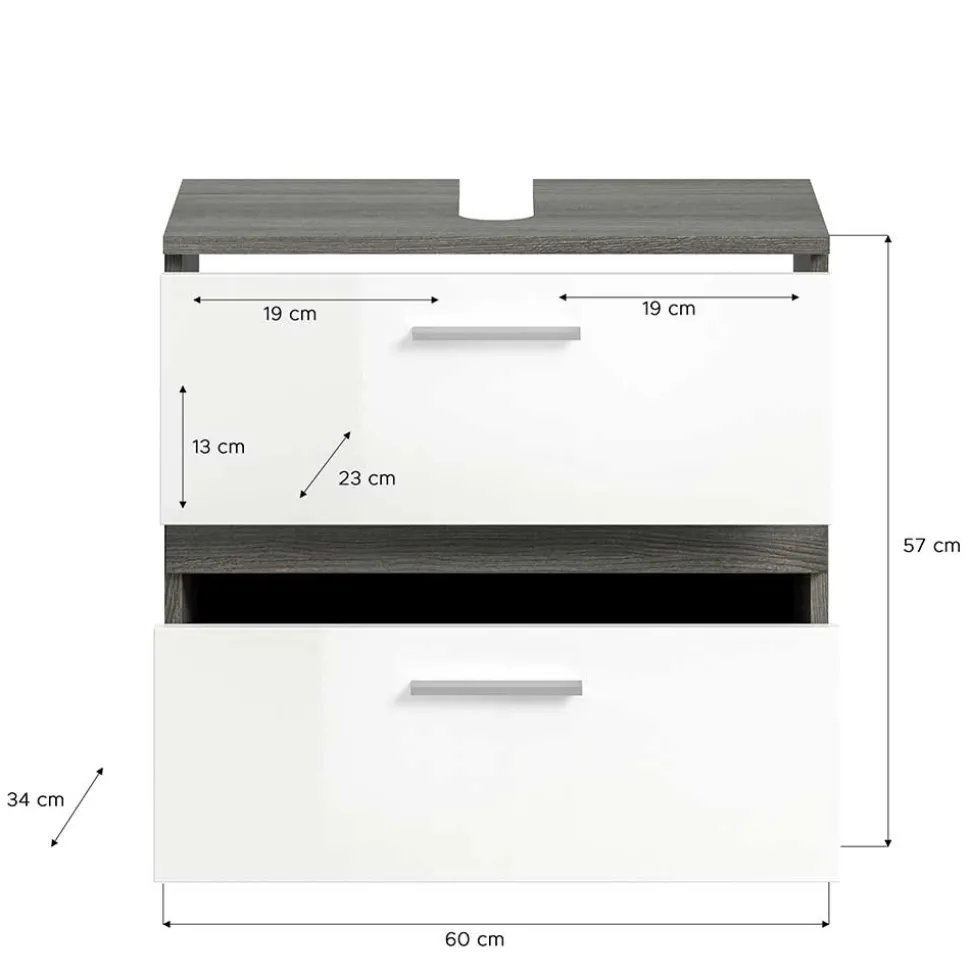 Badmöbel Kombination modern - Chapan (dreiteilig)