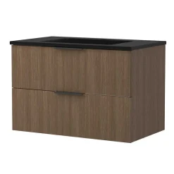 Badmöbel Komplettset in dunkler Eiche Optik - Ucaida (vierteilig)