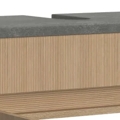 Badmöbel Komplettset in Eiche Hell - Leitha (fünfteilig)