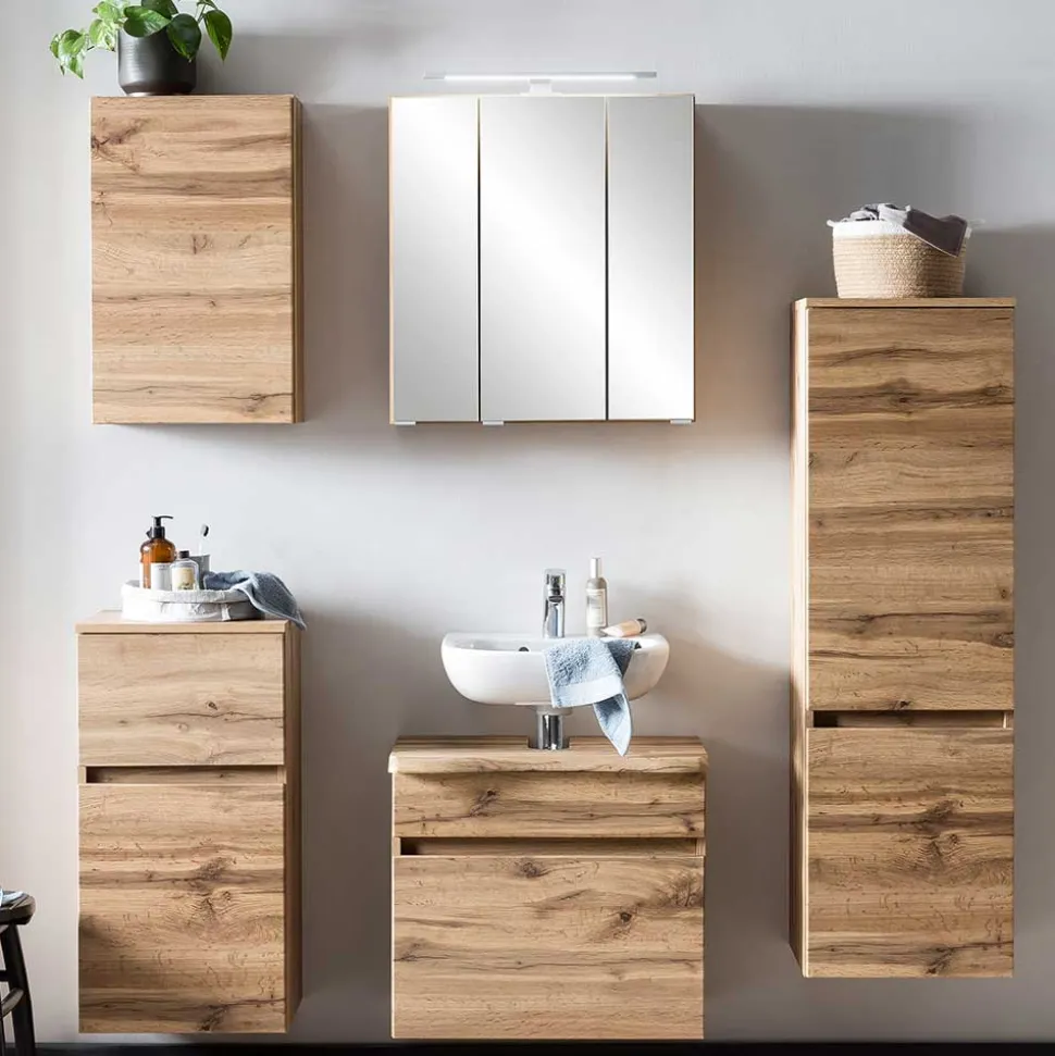 Badmöbel Komplettset in Touchwood - Drumias (fünfteilig)