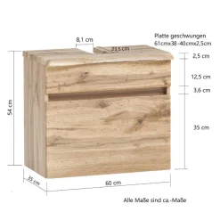 Badmöbel Komplettset in Touchwood - Drumias (fünfteilig)