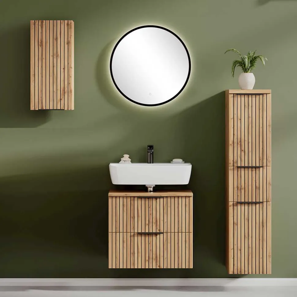 Badmöbel Schränke & Spiegel Set - Crystoga (vierteilig)