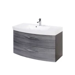 Badmöbel Set Darina in Eiche Grau (vierteilig)