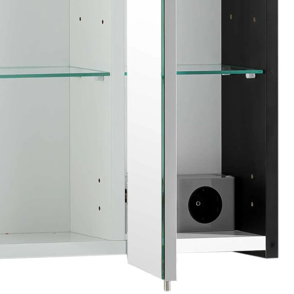 Badmöbel Set in Schwarz - Riguna (dreiteilig)