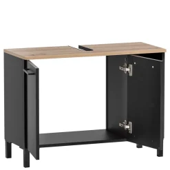 Badmöbel Set in Schwarz - Riguna (dreiteilig)