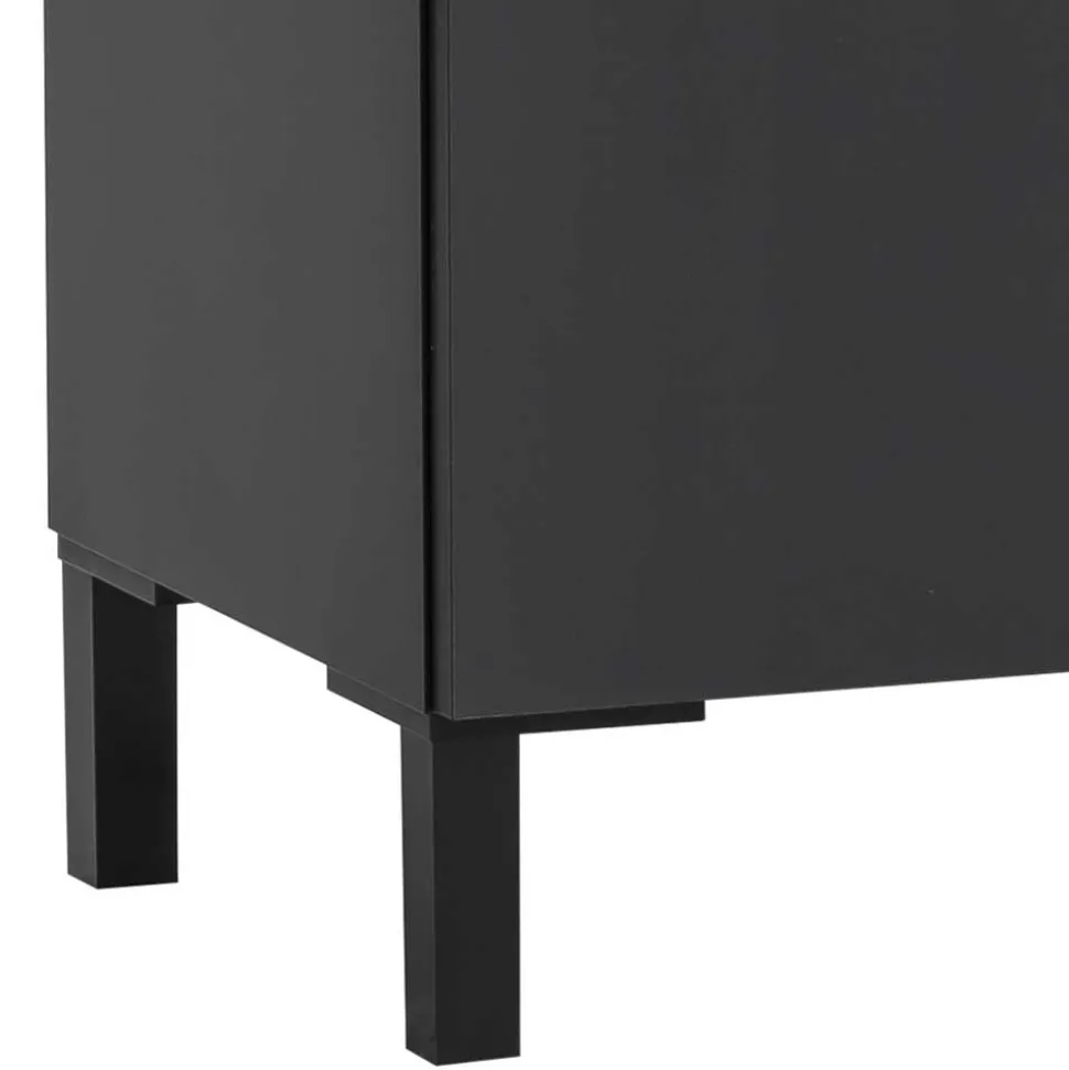 Badmöbel Set in Schwarz - Riguna (dreiteilig)