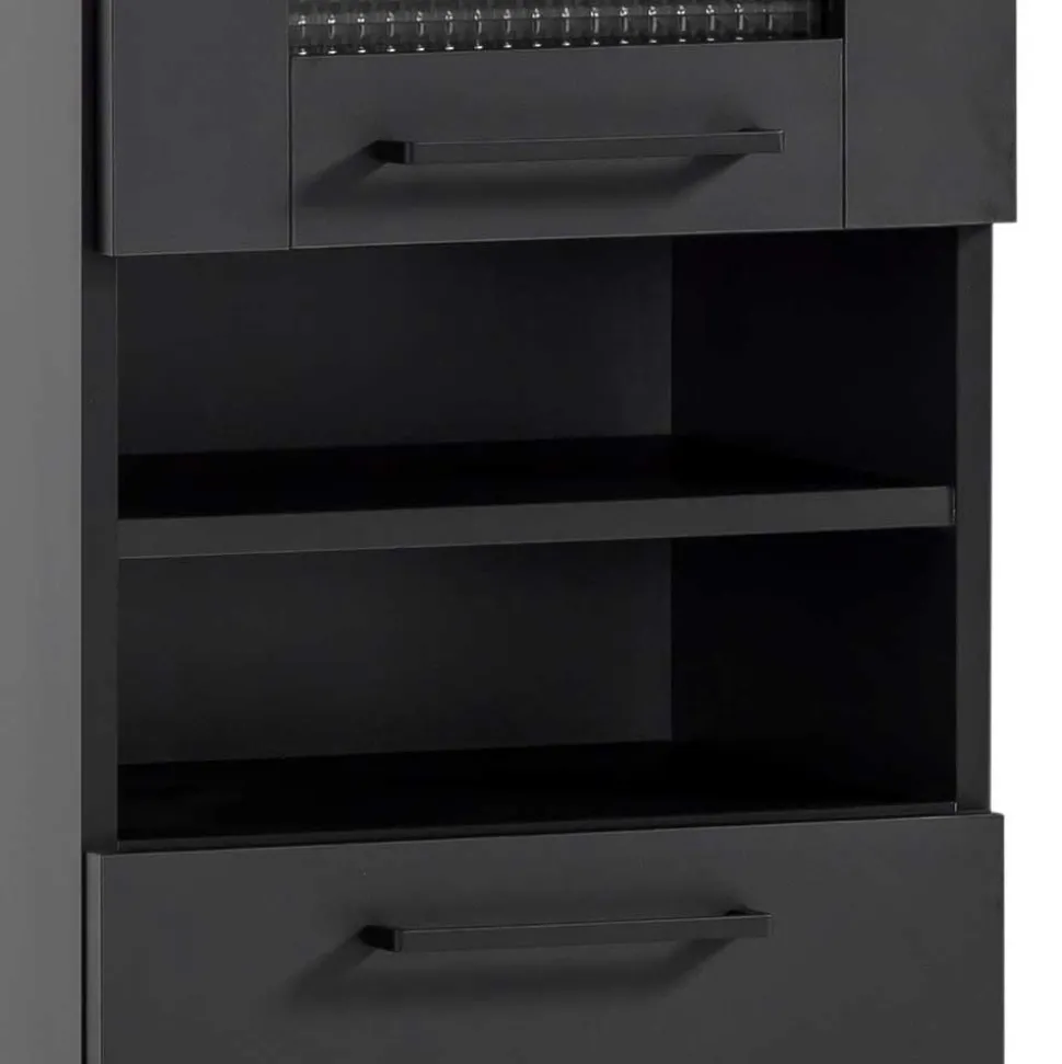 Badmöbel Set in Schwarz - Riguna (dreiteilig)