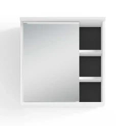 Badmöbel Set in Weiß Schwarz - Envaton (dreiteilig)