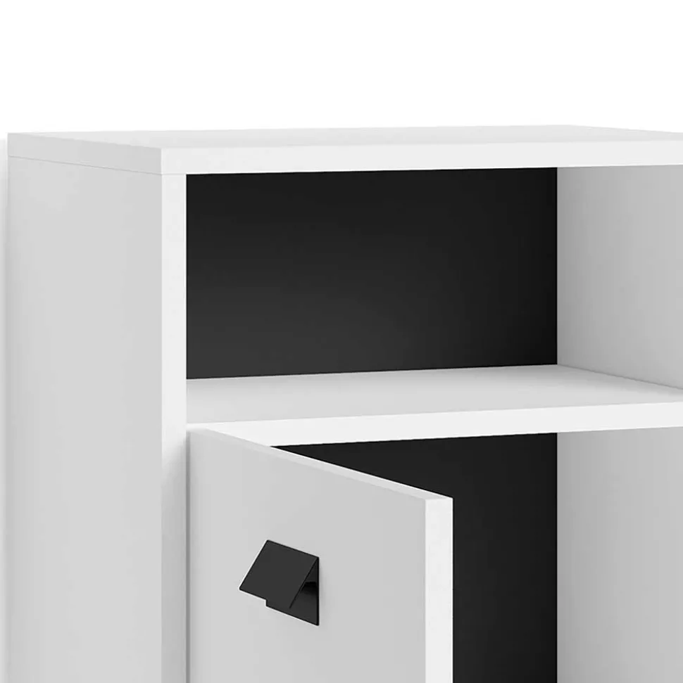 Badmöbel Set in Weiß Schwarz - Envaton (dreiteilig)