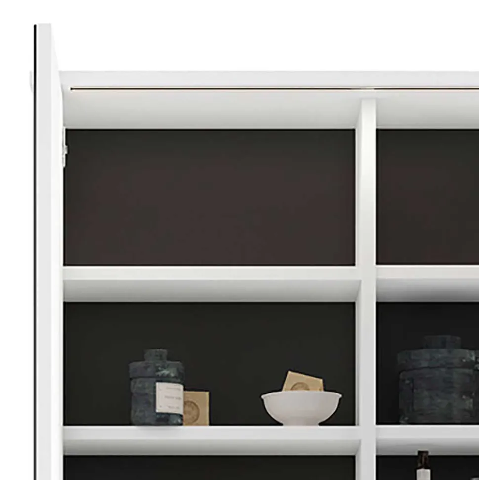 Badmöbel Set in Weiß Schwarz - Envaton (dreiteilig)