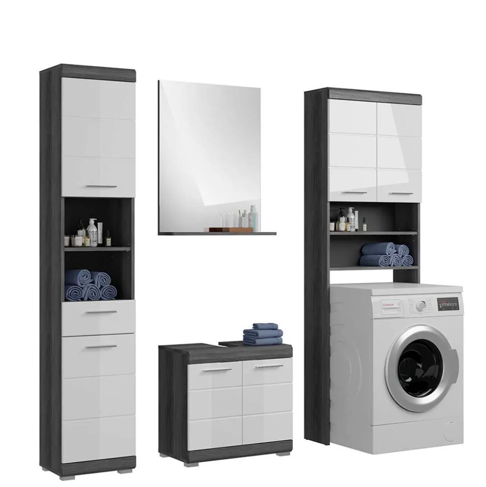 Badmöbel Set mit Waschmaschinenschrank - Nancys (vierteilig)