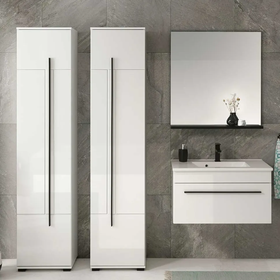 Badmöbel Set mit 2x Hochschrank - Ingmesan (vierteilig)