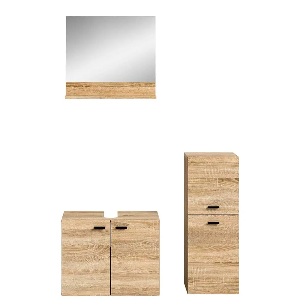 Badmöbel-Set in Sonoma-Eiche - Hoxtona (dreiteilig)