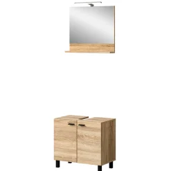 Badmöbel-Set in Sonoma-Eiche - Hoxtona (dreiteilig)