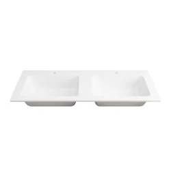 Badmöbel-Set mit zwei Becken modern - Ucaida (vierteilig)