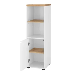 Badschrank in Weiß mit Wildeiche - Alenta