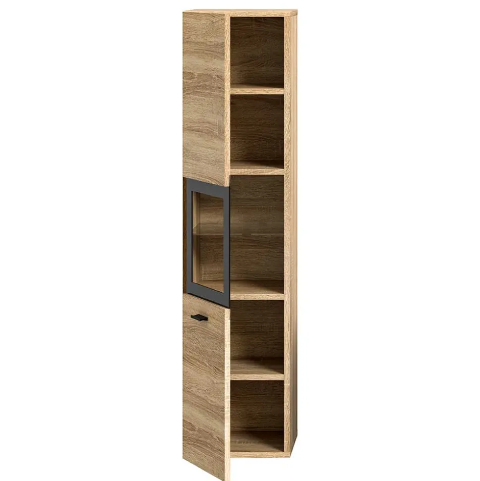 Badschrank mit Glaseinsatz - Hoxtona