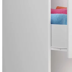 Badschrank mit zwei Auszügen in Weiß - Quick