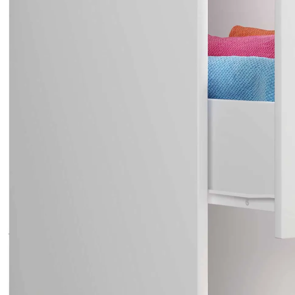 Badschrank mit zwei Auszügen in Weiß - Quick