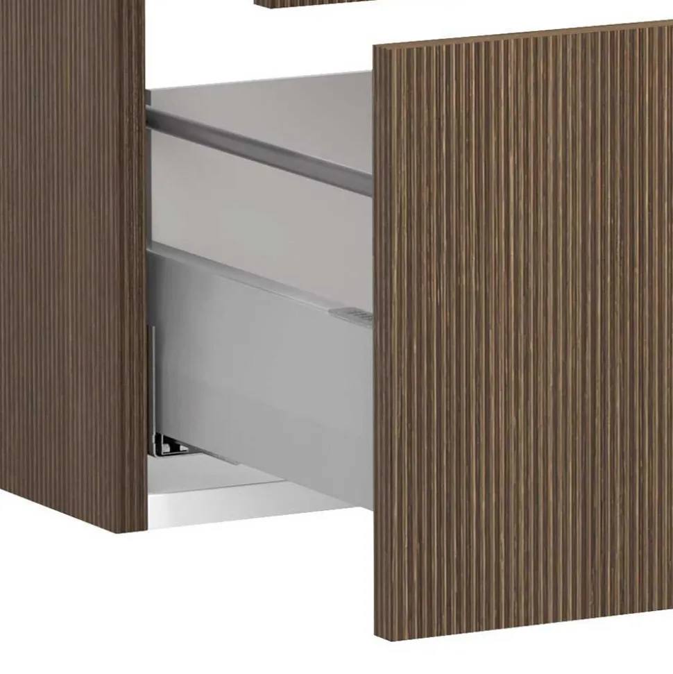 Badspiegel und Badschränke Set - Ucaida (vierteilig)