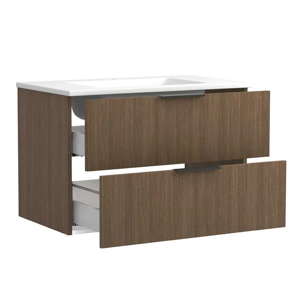 Badspiegel und Badschränke Set - Ucaida (vierteilig)