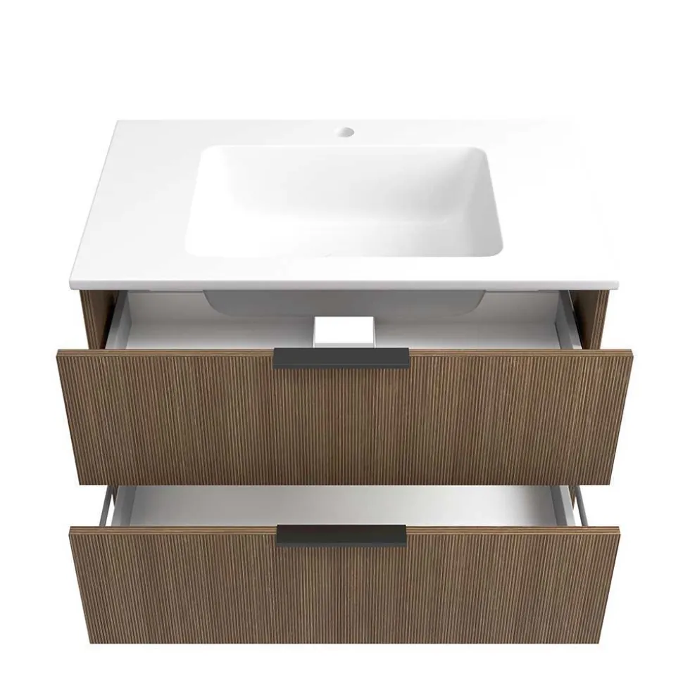 Badspiegel und Badschränke Set - Ucaida (vierteilig)